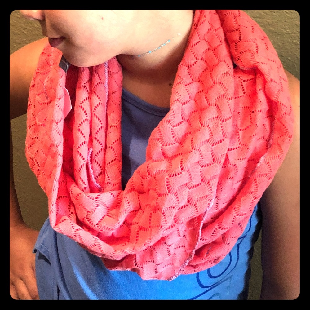Coral knit infinity scarf!